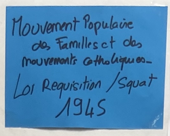 Création du Mouvement des squatters
